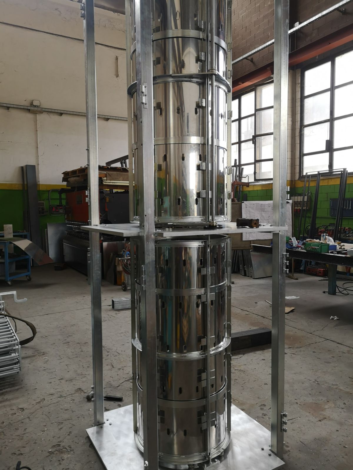 Struttura industriale in acciaio inox